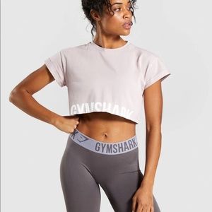 Pebble Pink Gymshark Fraction Crop Top
